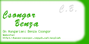 csongor benza business card